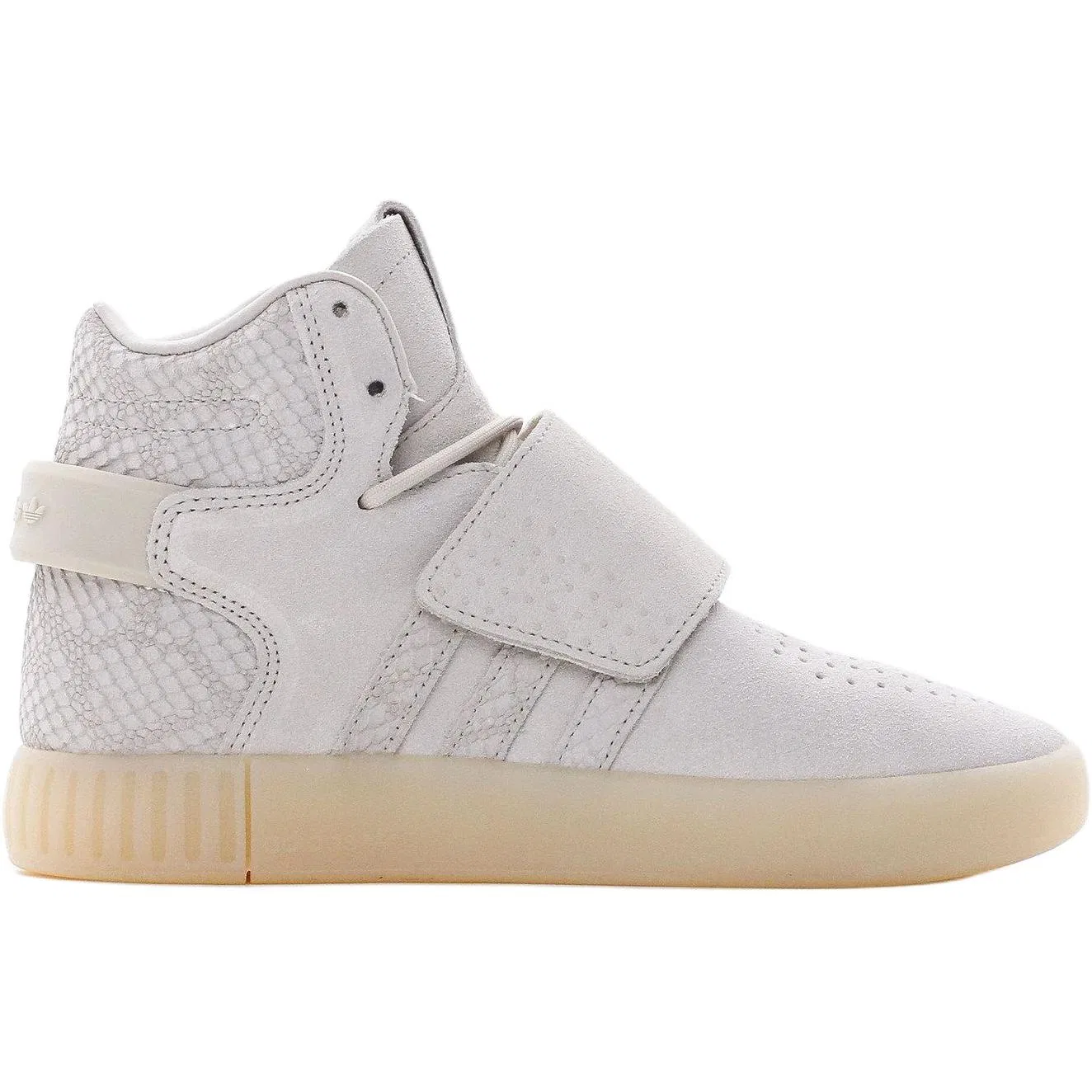 Кроссовки детские скейтбординговые Tubular Invader Strap High top бежевые унисекс Adidas Originals, Beige — фото 3