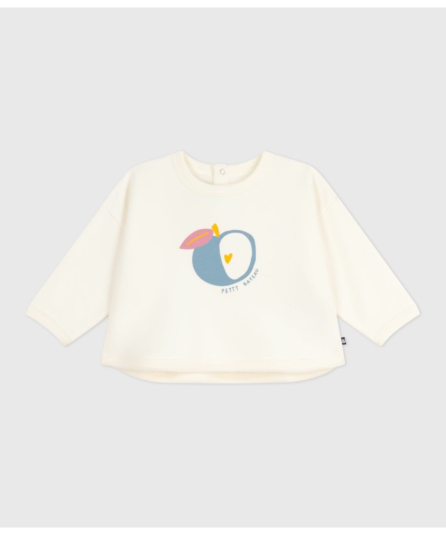 Пуловер из толстовки PETIT BATEAU, Off white — фото 4