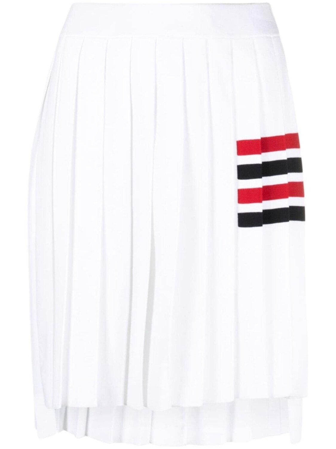 

Thom Browne плиссированная юбка с полосками 4-Bar, белый