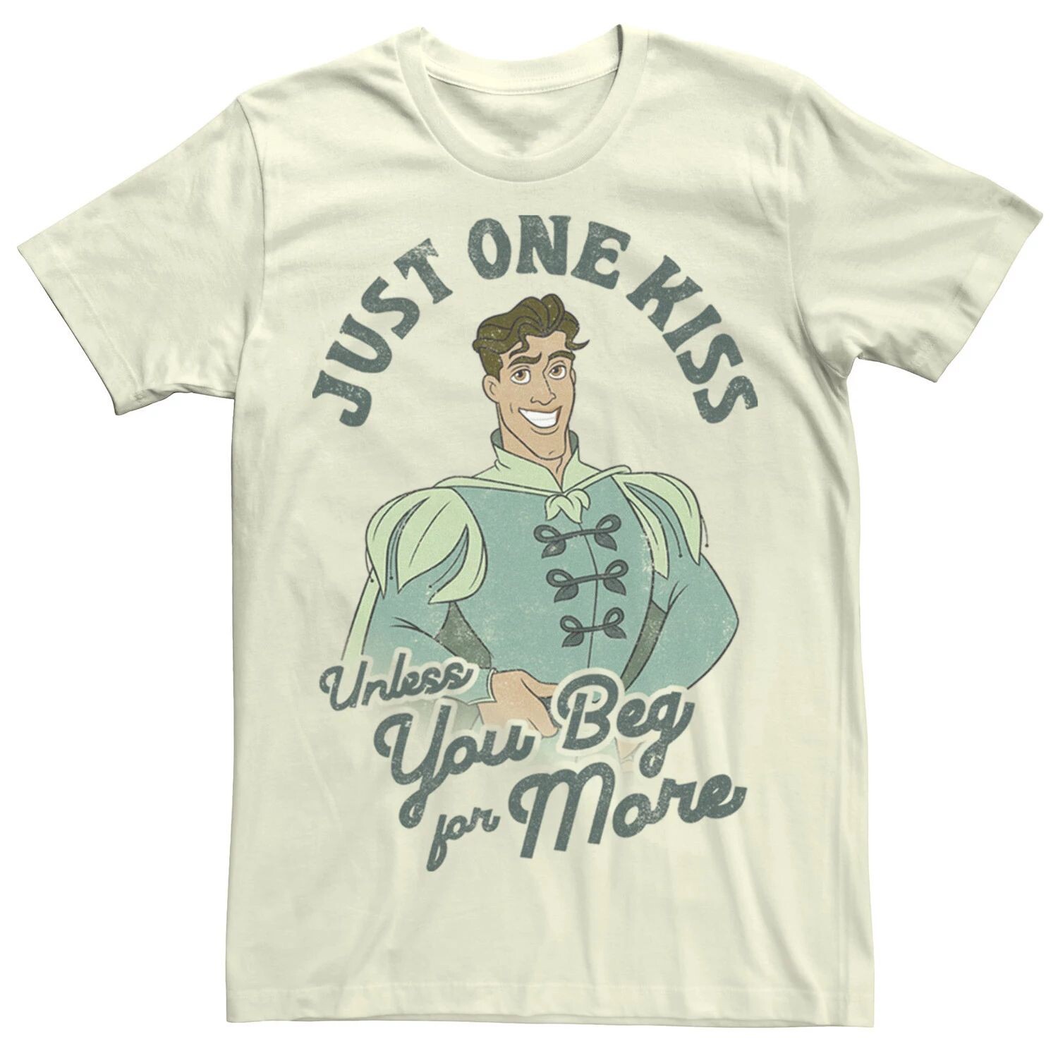 

Мужская футболка с плакатом Disney Prince Naveen Just One Kiss