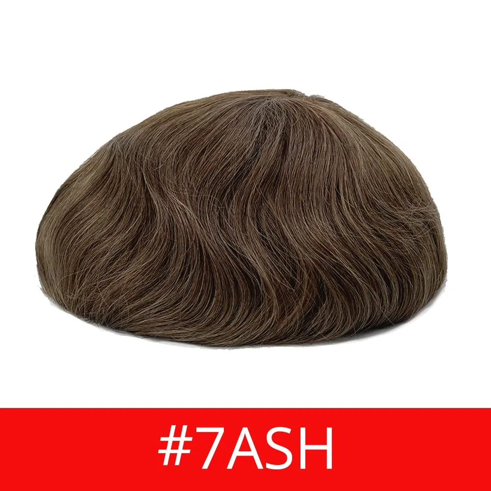 Мужской парик Lordhair Knotless Toupee из натуральных волос с кружевной передней частью Lordhair, Light Brown 7#(Ash) — фото 2