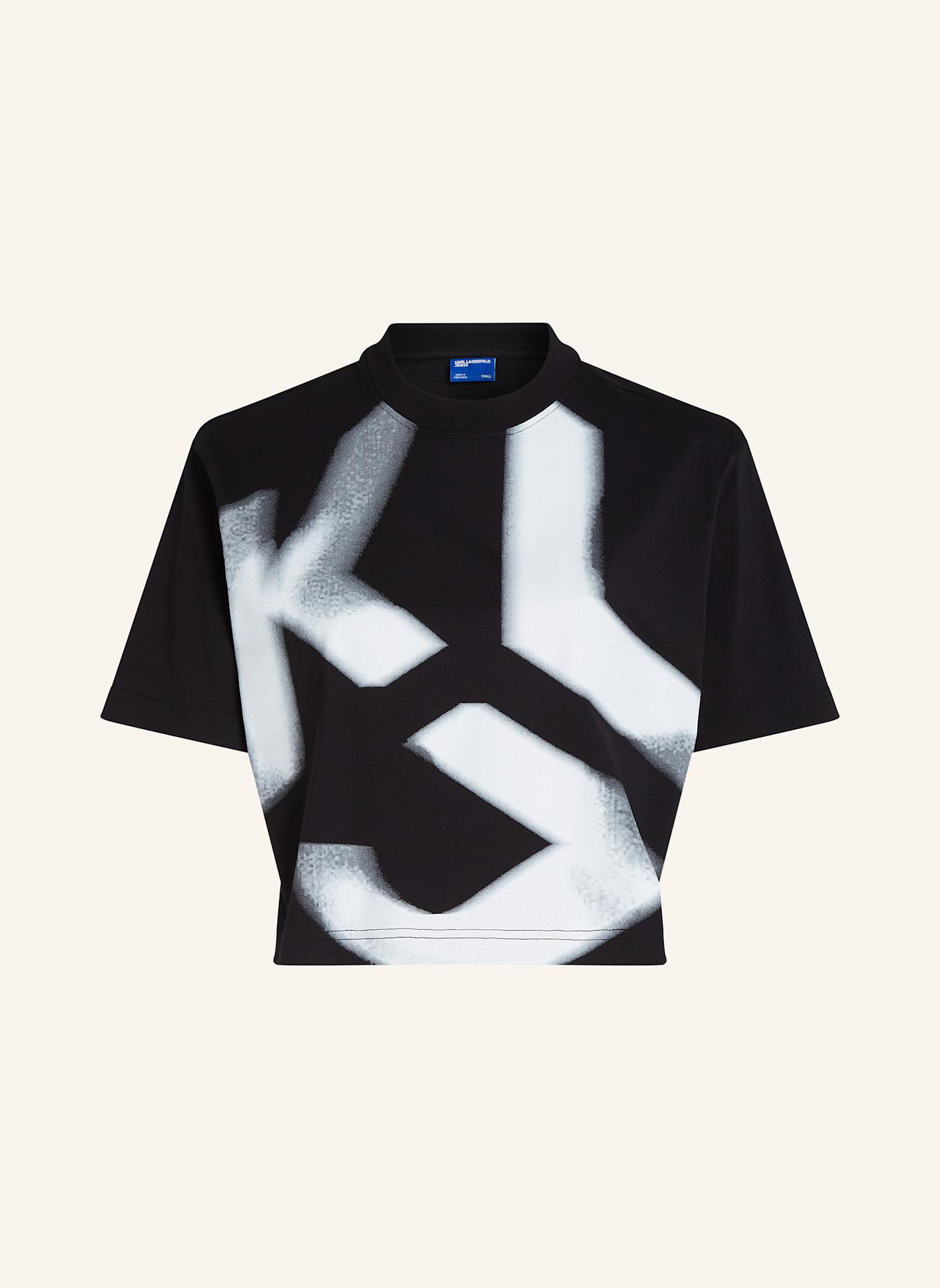 

Футболка с монограммой Klj, выбеленная Karl Lagerfeld Jeans, черный
