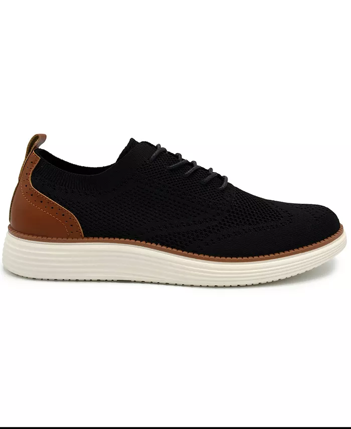 Мужские оксфорды Olney Wingtip с вязаным верхом Akademiks, черный — фото 2