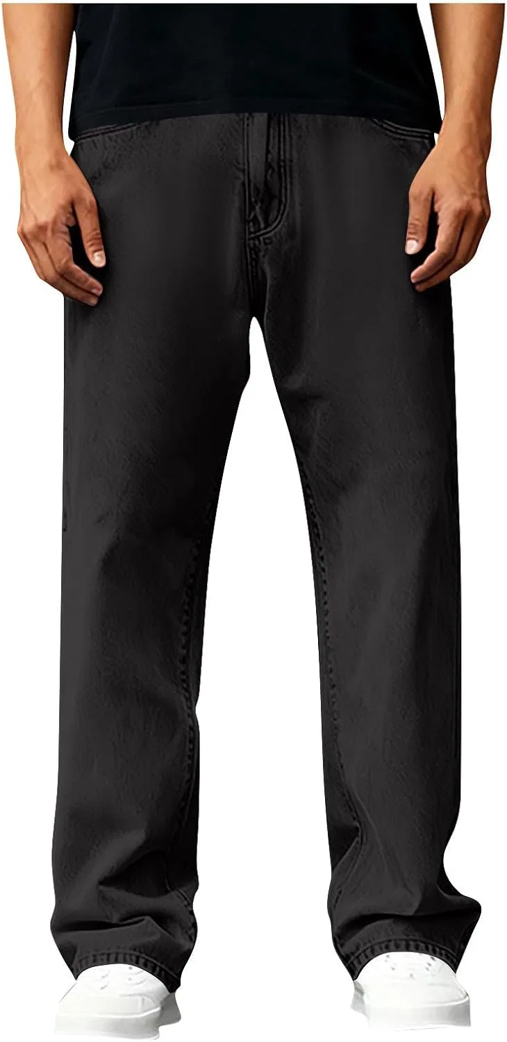 Джинсы свободные Mens Jeans, черный — фото 2