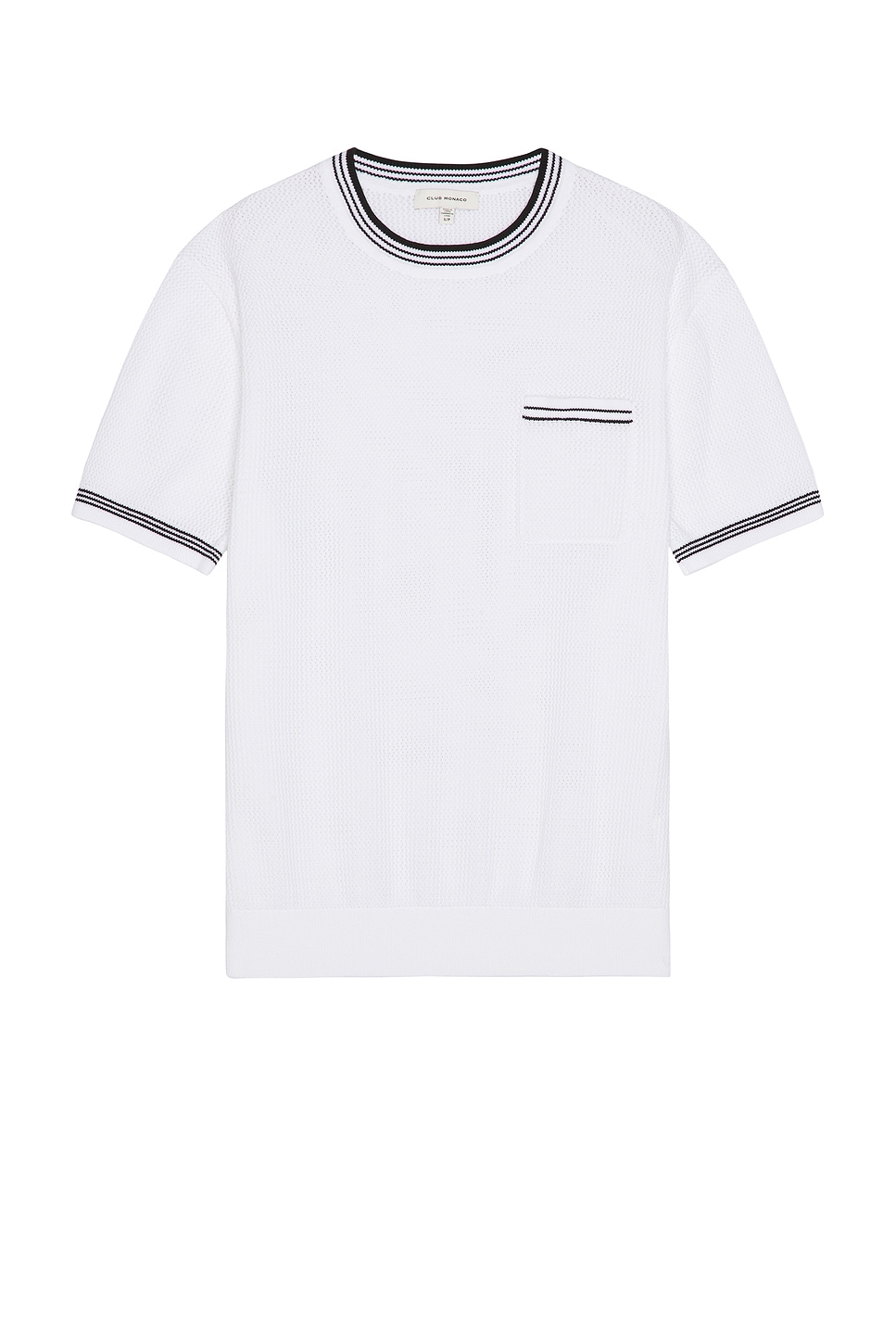 

Вязаная рубашка с открытыми швами Club Monaco, blanc de blanc