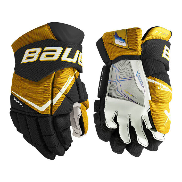 

BAUER Защитные шорты для хоккея с шайбой Model 25 FLYLITE, черные с золотым, 12 дюймов, рост 150-165 см