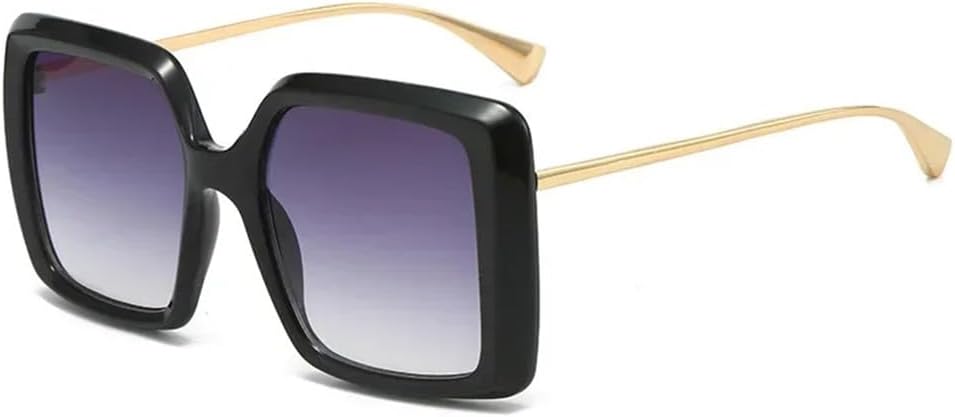 

Большие солнцезащитные очки с двухцветным градиентом (зеленый и желтый) для женщин, с защитой от УФ-излучения UV400, в стиле панк, для мужчин, для занятий спортом на открытом воздухе и путешествий UYPTK, Black Gray