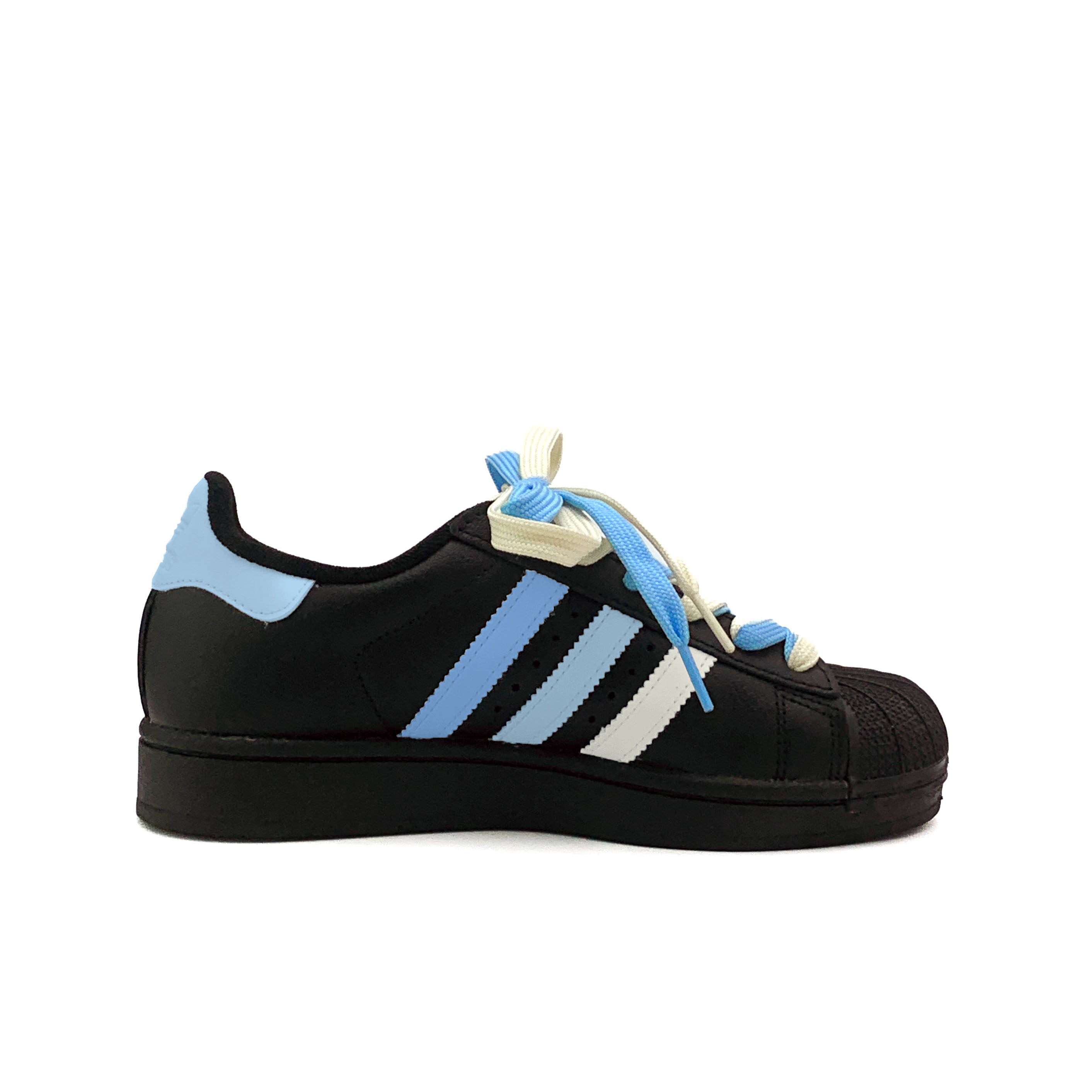 Adidas Originals Superstar 2 Clear Blue Melody устойчивые к истиранию низкие детские скейтбординг кроссовки Blue для подростков — фото 3