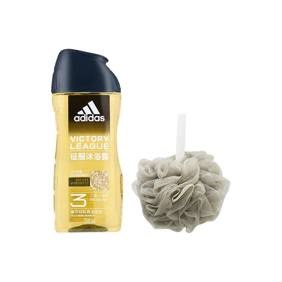 Мужской гель для душа Adidas Victory League 3 в 1, 250 мл + мочалка