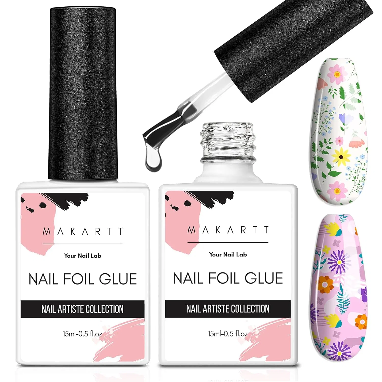Гель-клей Makartt Nail Foil Glue Gel для фольги, 2 шт. по 15 мл Makartt, B Nail Foil Nail 15 Ml X 2 Pieces