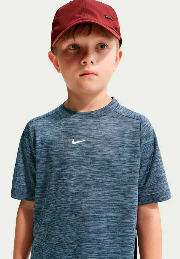 Футболка b nk df multi ss top lbr hthr спортивная футболка Nike Performance, Midnight Navy Work Blue Htr White — фото 4