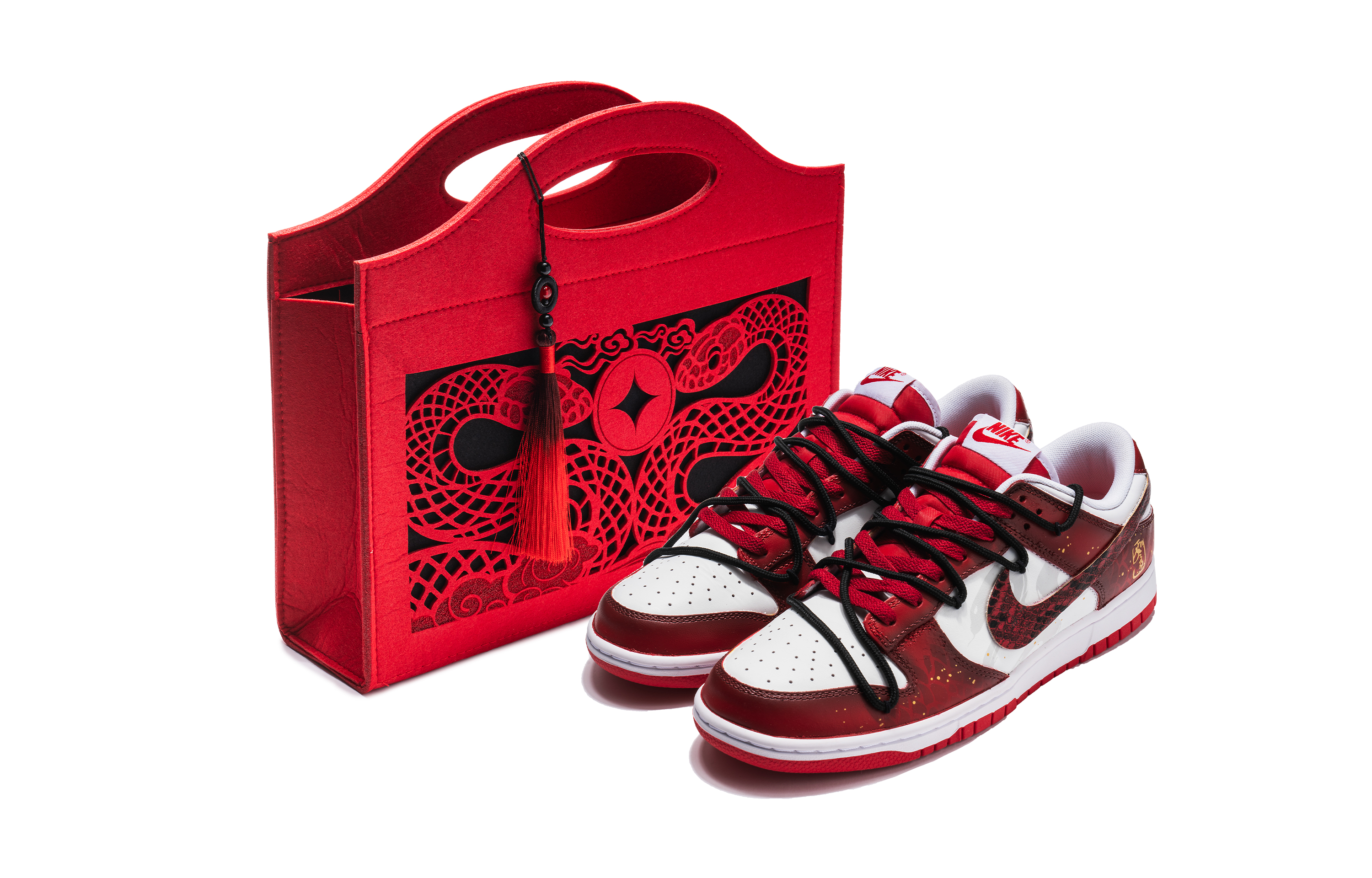 

Nike Кроссовки для скейтбординга Dunk Anti-Slip, износостойкие, низкие, мужские, красные, белые