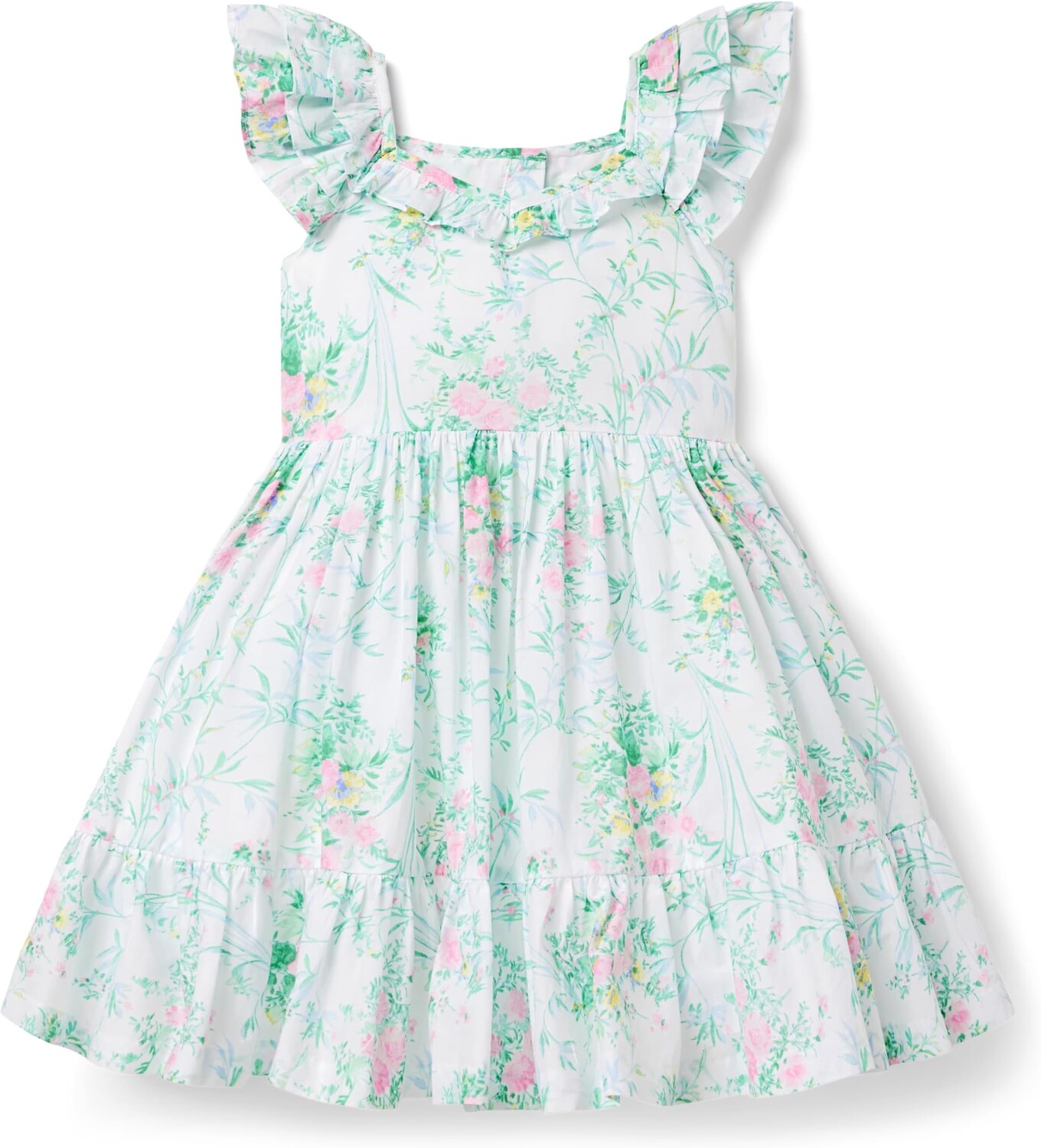 

Платье Janie and Jack White Floral Dress, белый