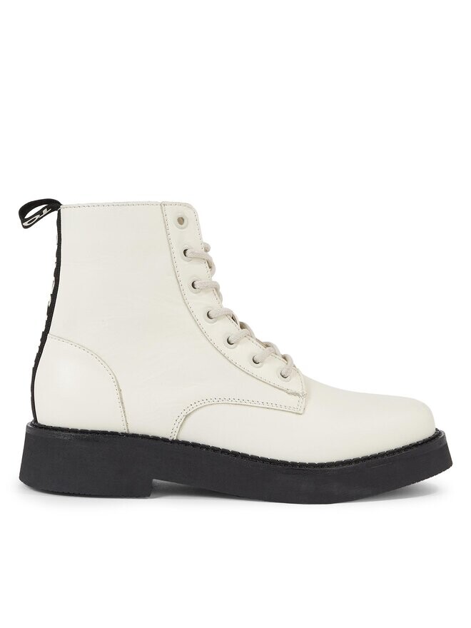

Ботинки на плоской подошве Tjw Lace Up Flat Boot Tommy Jeans, экрю