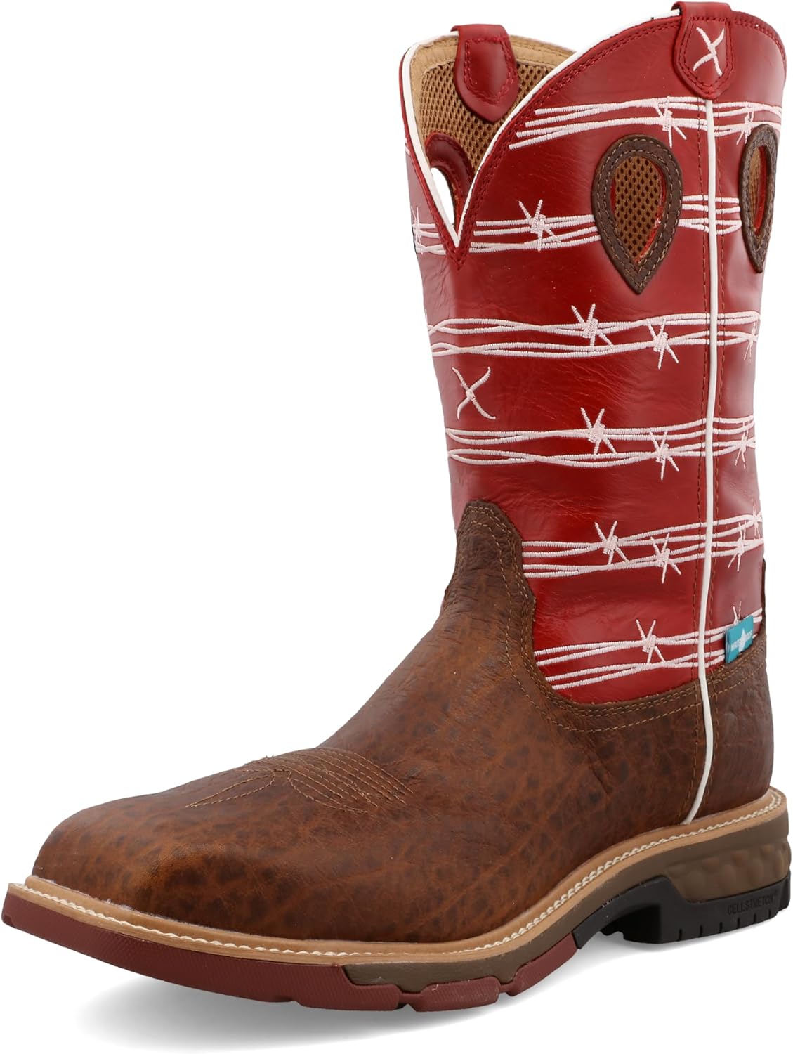 

Ботинки Twisted X Men's 12 Western, Distressed Saddle & Ruby