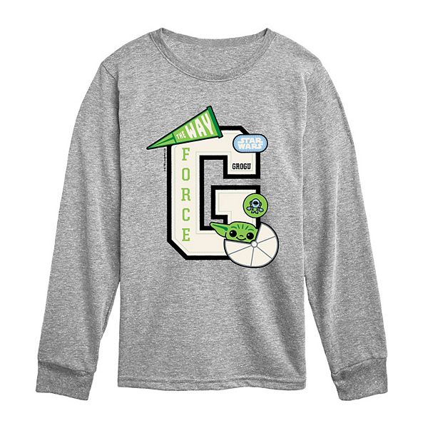 

Футболка с длинным рукавом The Mandalorian Grogu для мальчиков 8-20 Star Wars
