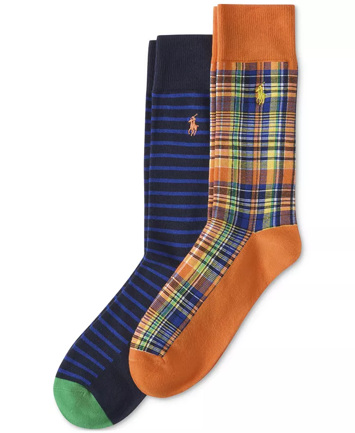 

Мужские летние носки в клетку, 2 пары Polo Ralph Lauren, оранжевый