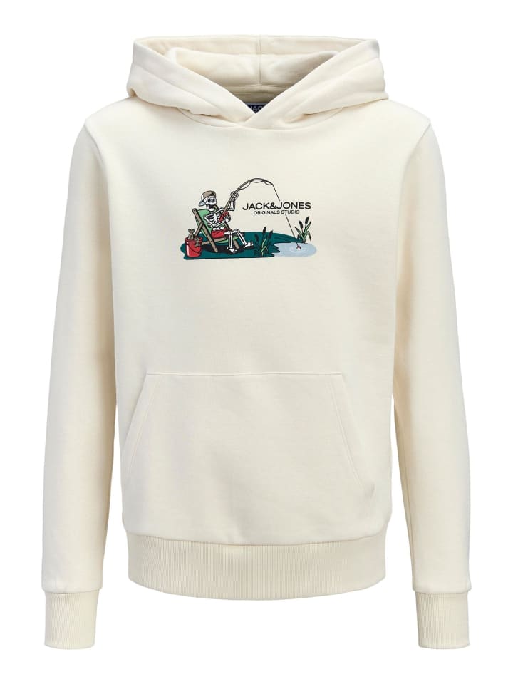 

Толстовка с капюшоном JACK & JONES Junior, античный белый