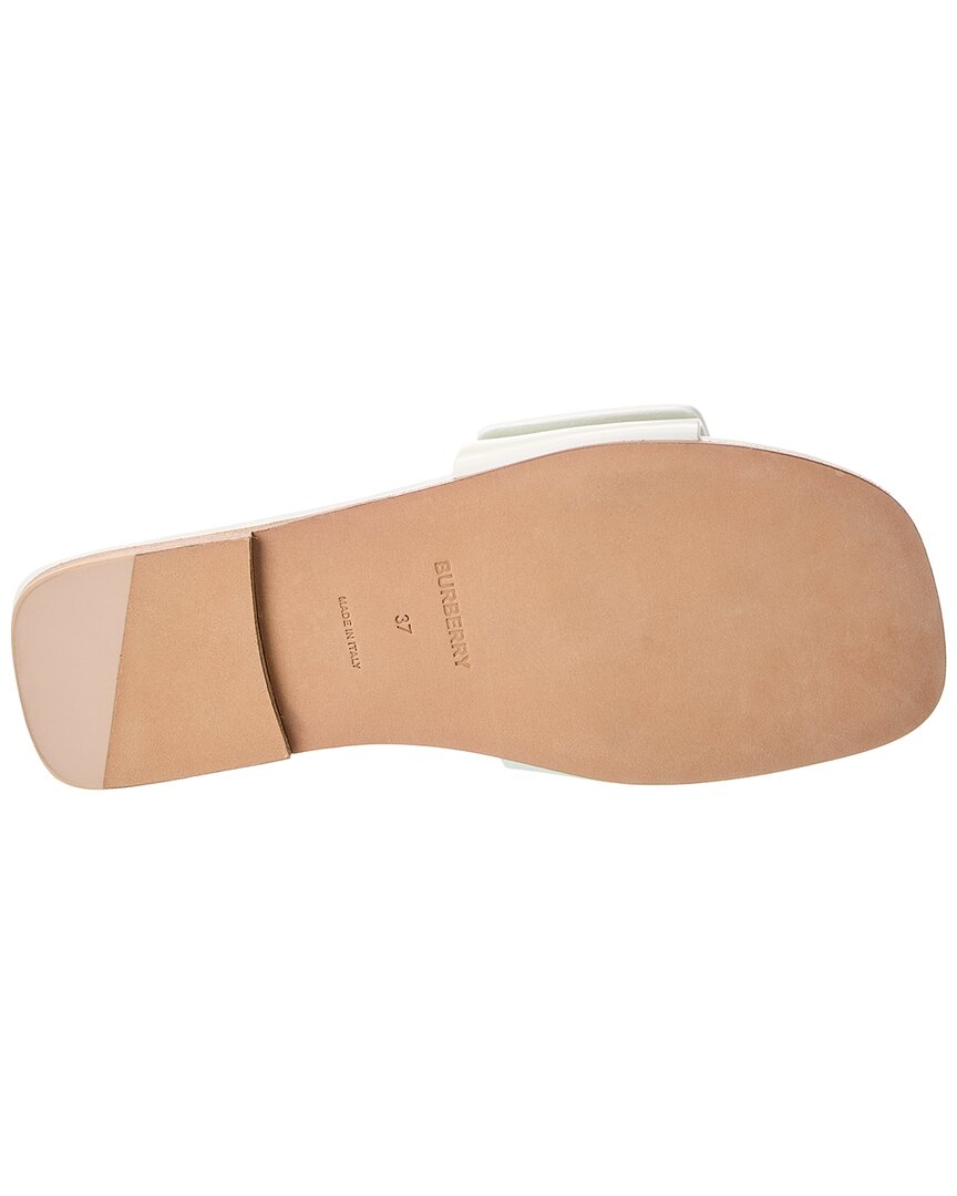 Burberry Monogram Leather Sandal, белый — фото 4