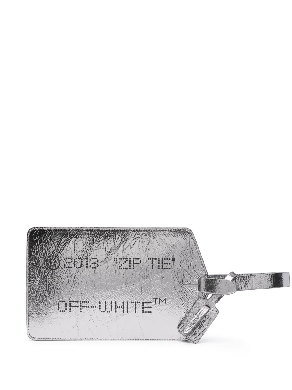 

Клатч Zip Tie среднего размера OFF-WHITE, серебряный