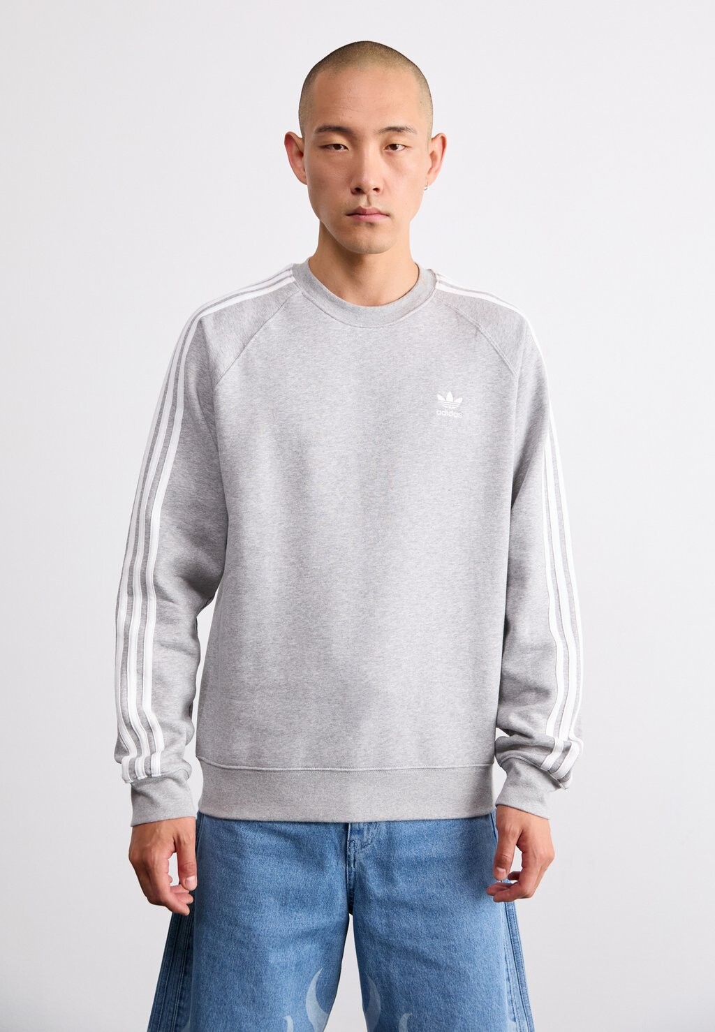 

Толстовка 3 STRIPES CREW adidas Originals, серый