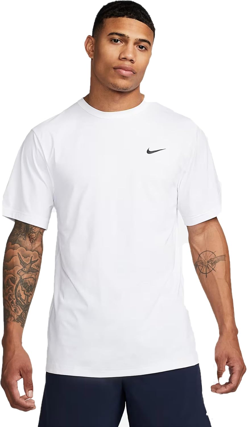 

Мужская футболка Nike M NK DF UV Hyverse SS, White/Black, Белый, Мужская футболка Nike M NK DF UV Hyverse SS, White/Black