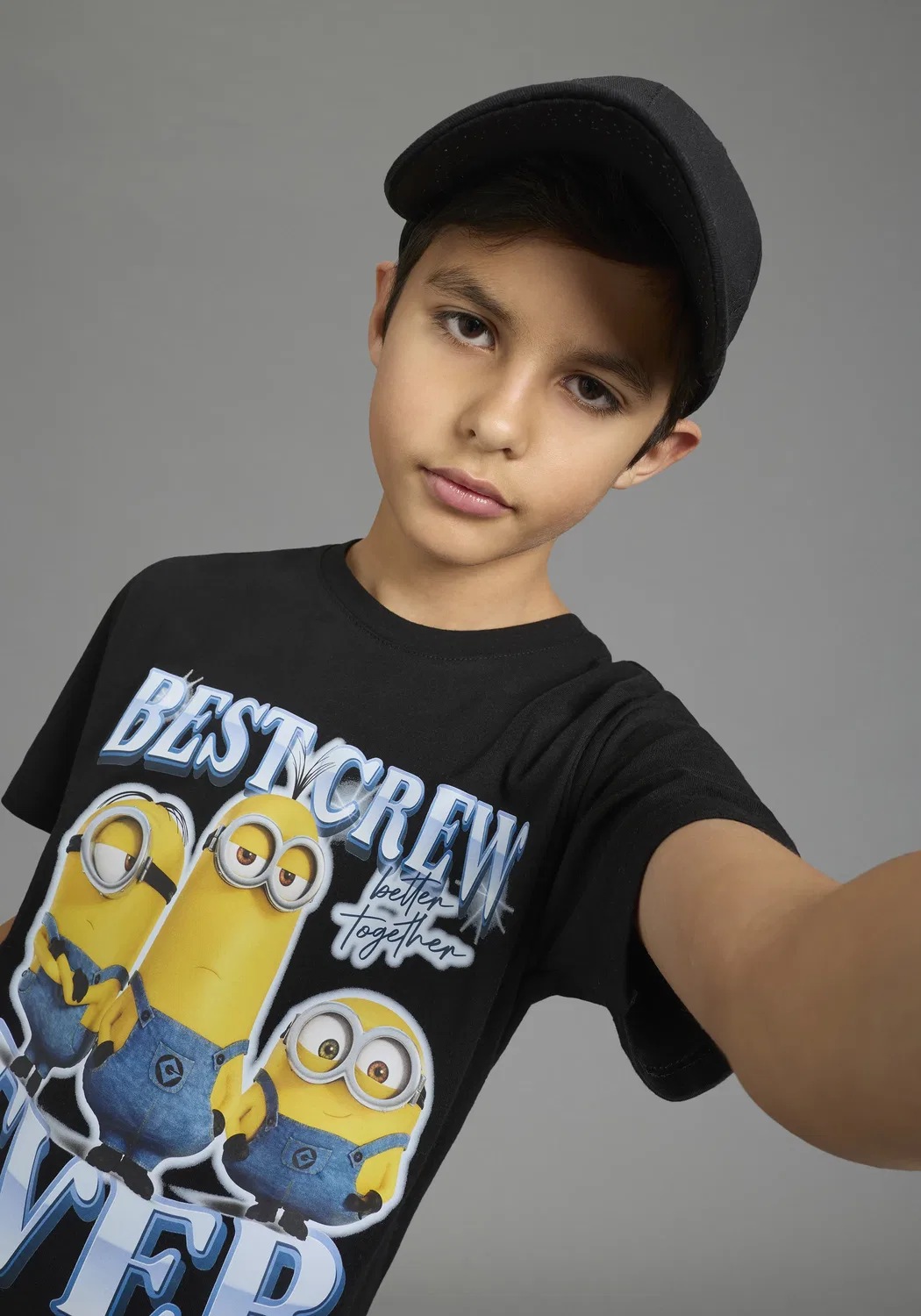 Футболка с принтом Minions Kidsworld, черный — фото 2