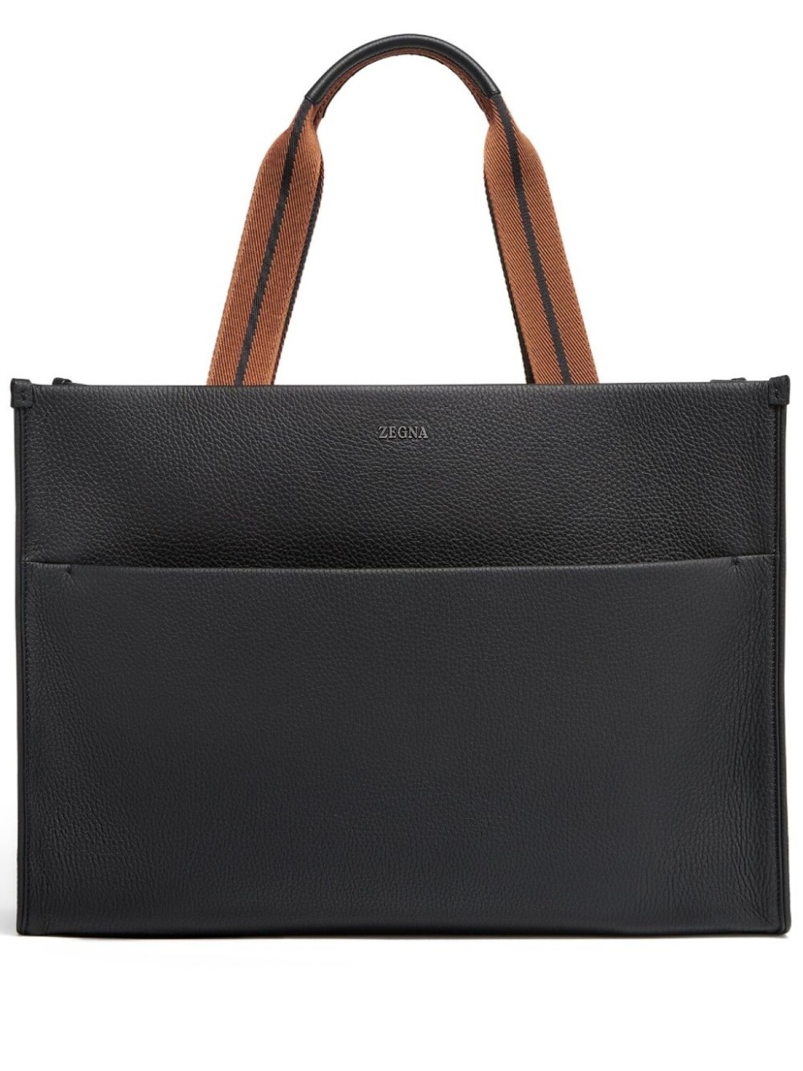 

Zegna deerskin tote bag, черный