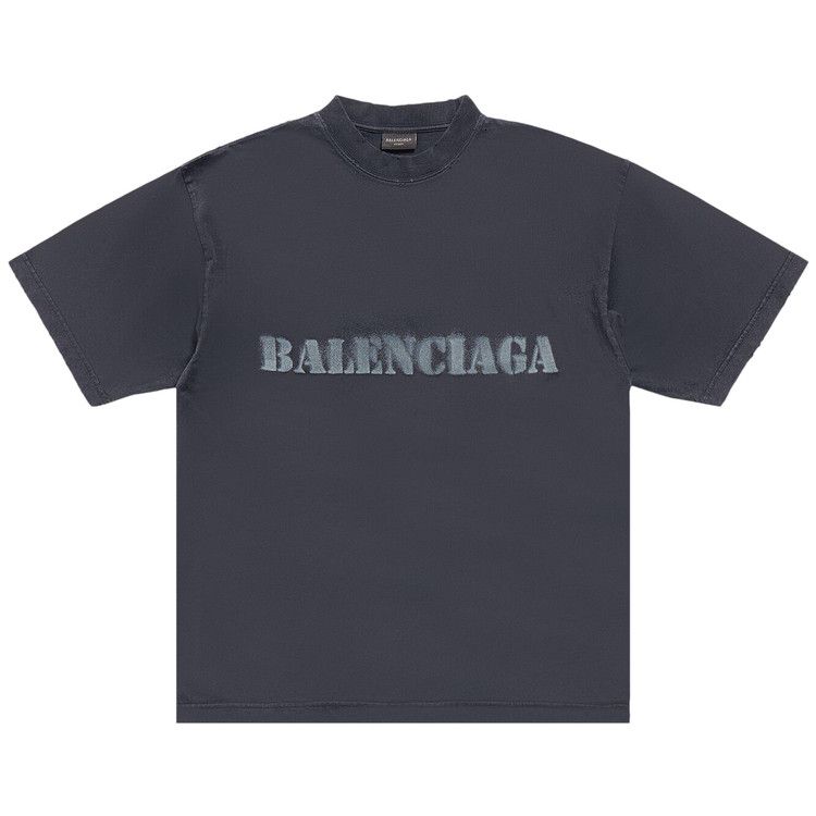 

Футболка Balenciaga Stencil Type T-Shirt Medium Fit, Black