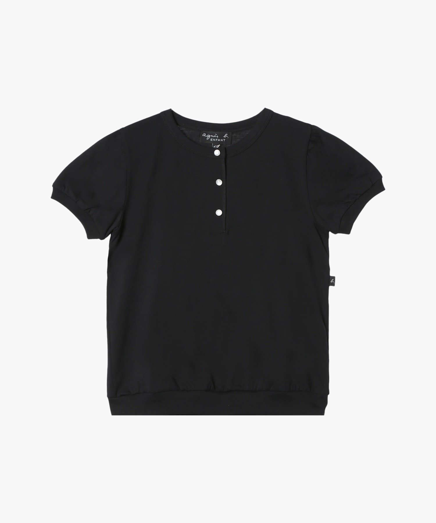 Детская хлопковая футболка-поло с коротким рукавом Agnes b. ENFANT, Black