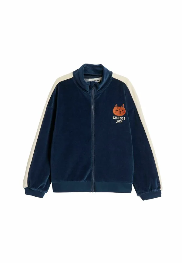 Велюровая толстовка на молнии Minories, Dark Blue