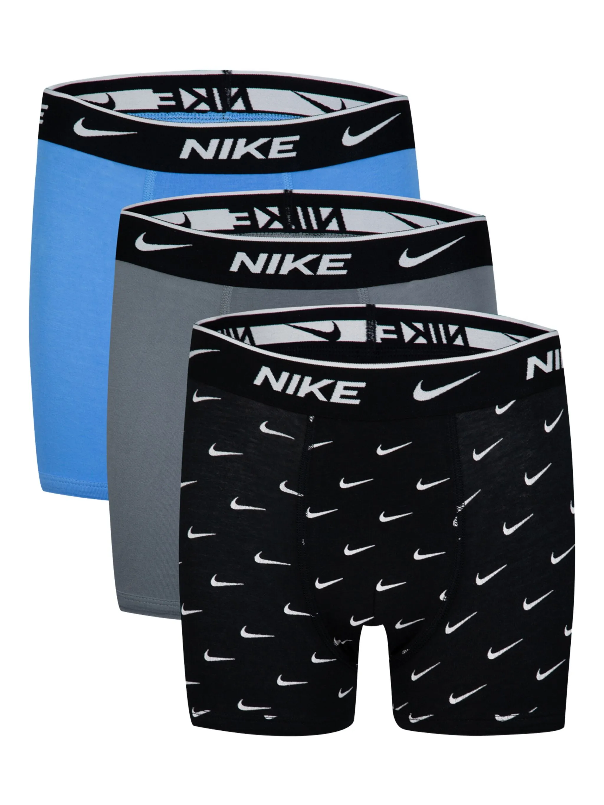

Комплект из трех боксеров с логотипом Nike Kids, черный
