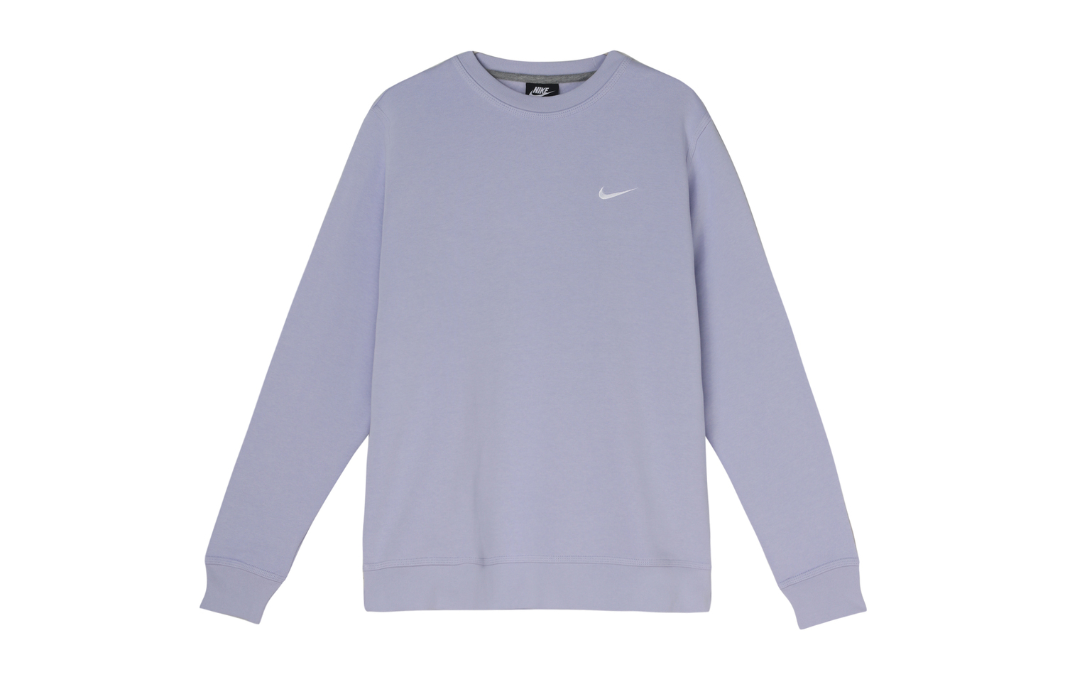 Nike Мужская толстовка светло-фиолетового цвета с круглым вырезом, средней толщины, стандартного размера — фото 2