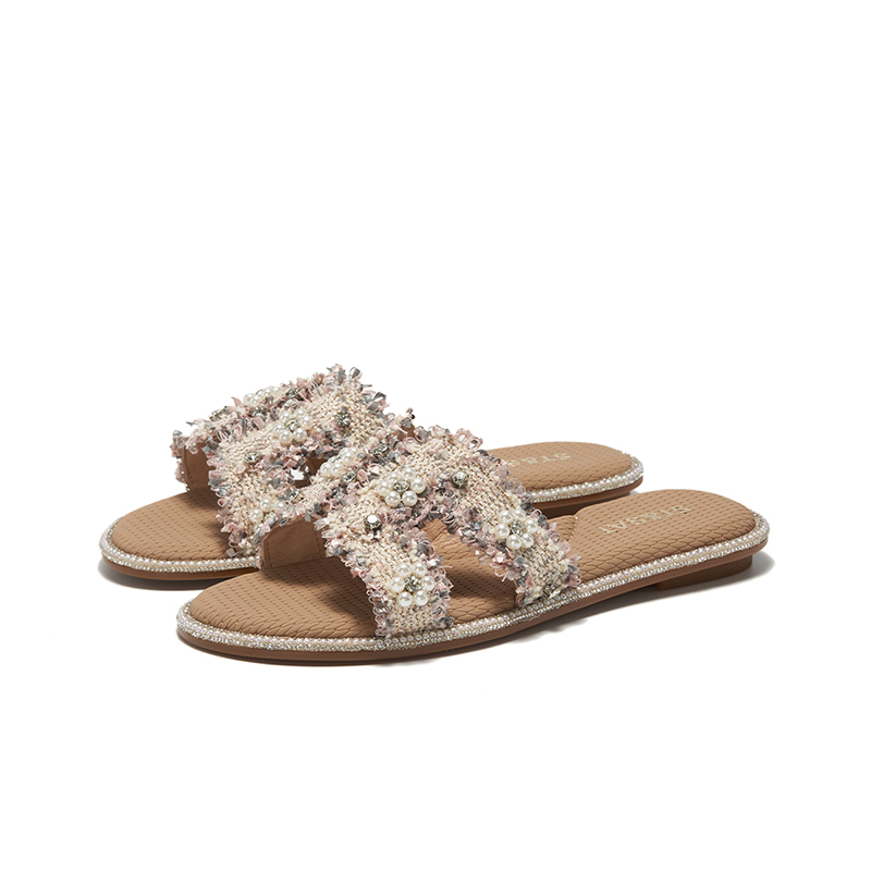 Слипоны Slide Slippers Женские Черные, Розовые ST&SAT — фото 3