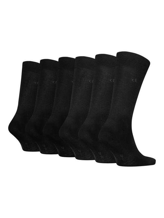 Классические носки Calvin Klein Calvin Klein, Pack of 6, Black — фото 2