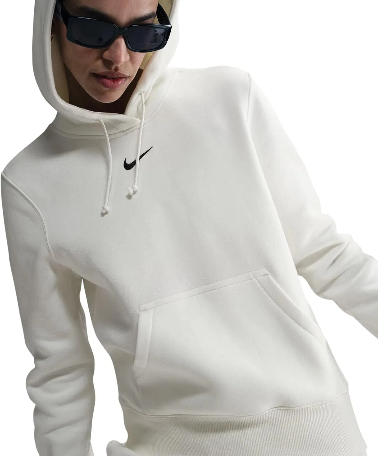 Худи женское Nike, цвет Sail/Black — фото 4
