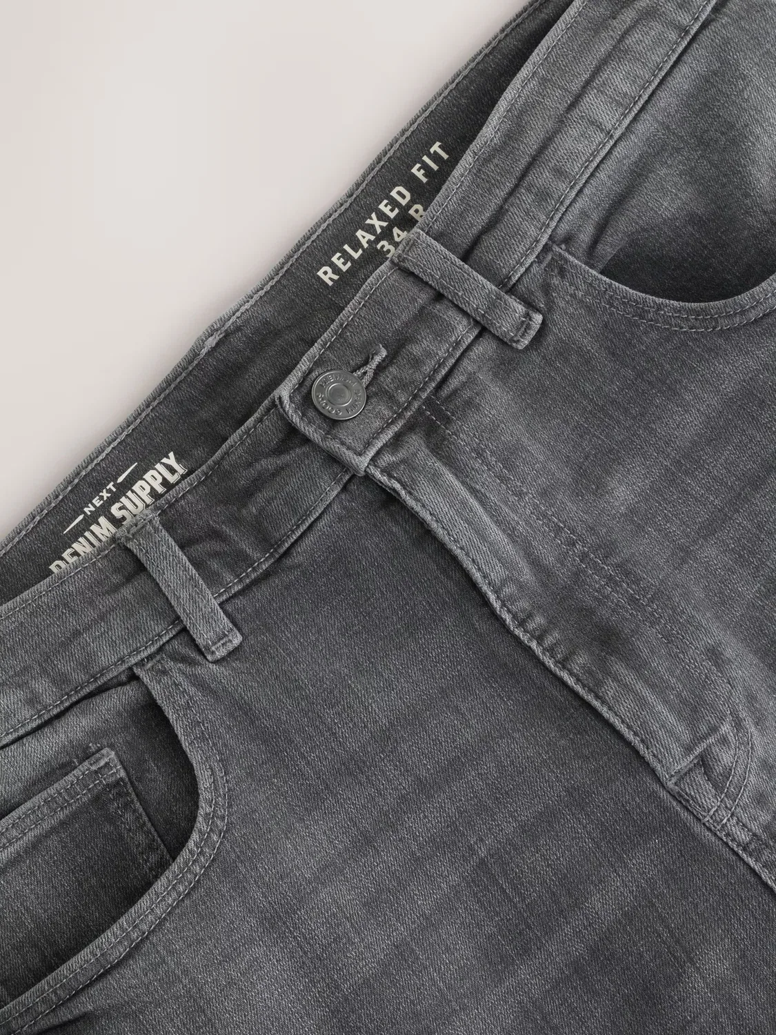 Свободные джинсы 'Essential' Next, Grey Denim — фото 4