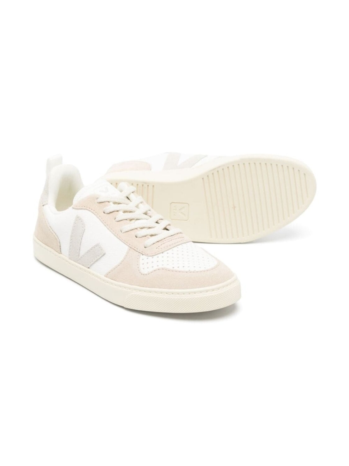 VEJA Kids кроссовки с нашивкой-логотипом, нейтральный цвет — фото 2