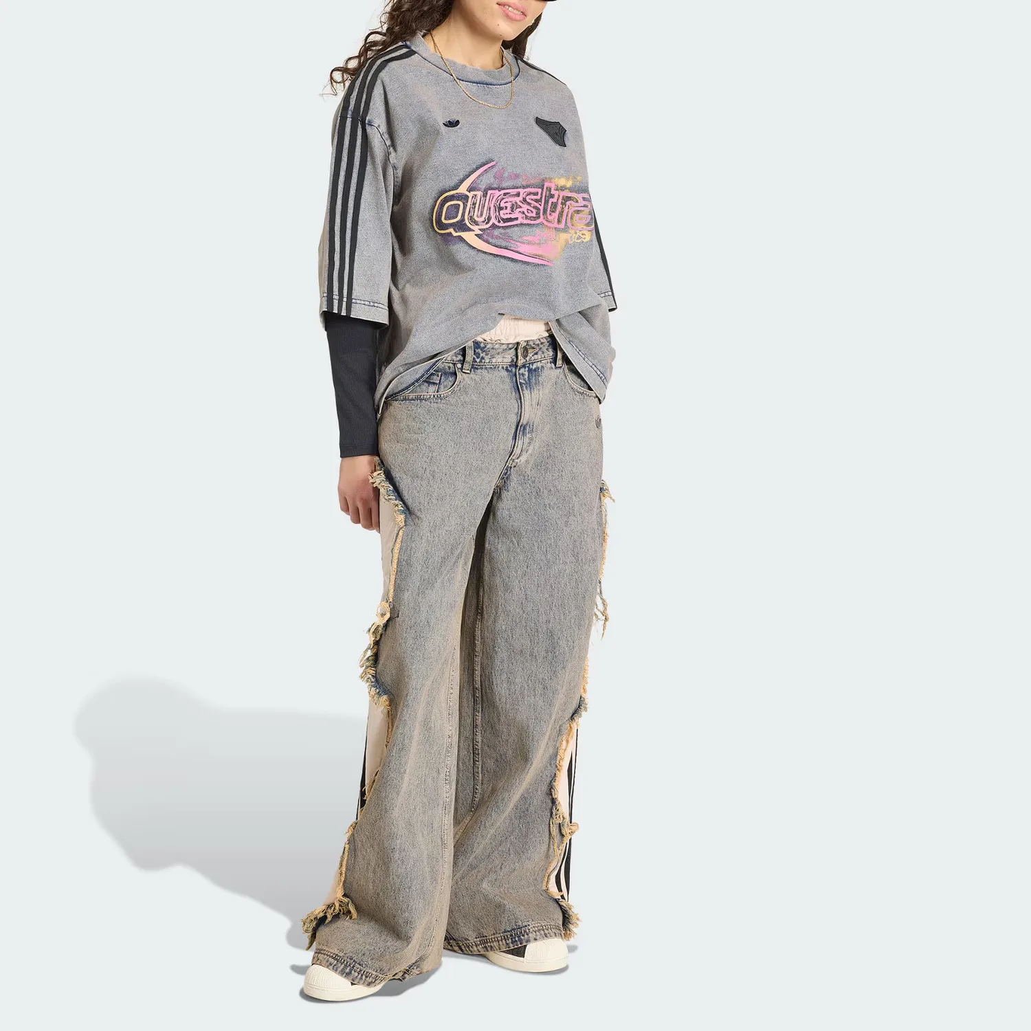 Футболка Adilenium женская Adidas Originals, Pink Brown — фото 3