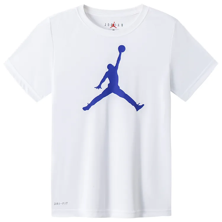 Jordan Футболка Dri FIT белая детская — фото 3