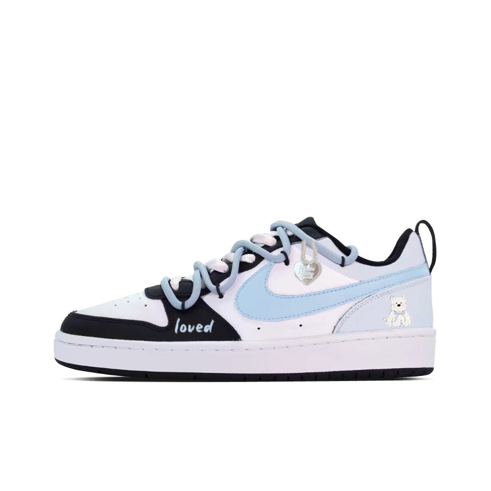 

Кроссовки Nike Court Borough Skateboarding Shoes Women's Low-top Blue/white, белый/синий