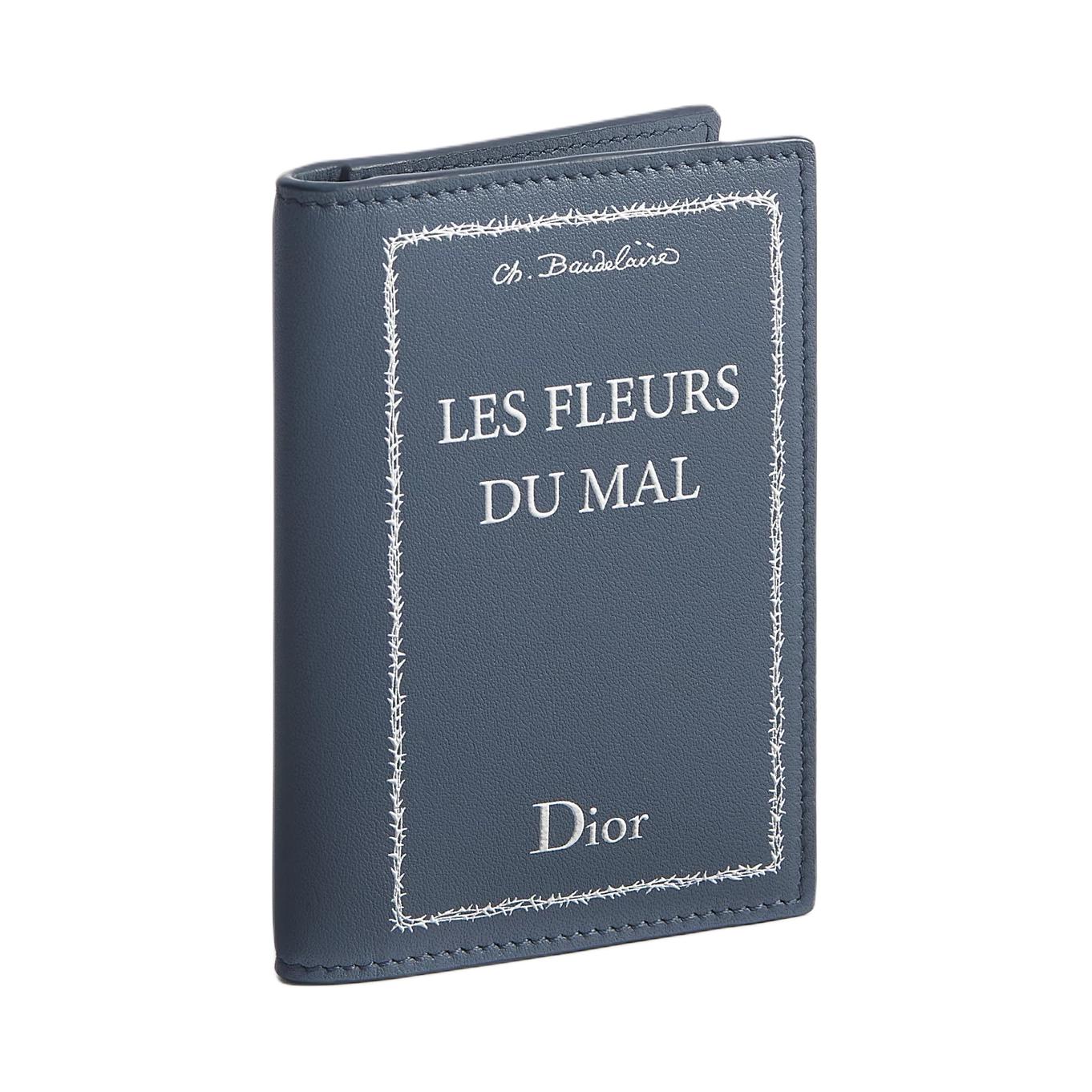 DIOR Кардхолдер из коровьей кожи для мужчин Blue — фото 2
