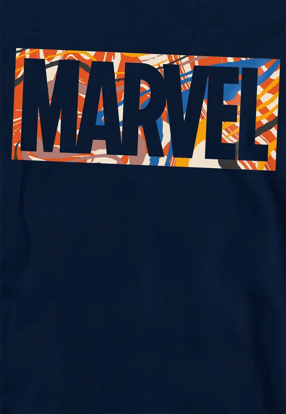 Детская худи Marvel Paint Brick, темно-синий, темно-синий — фото 2