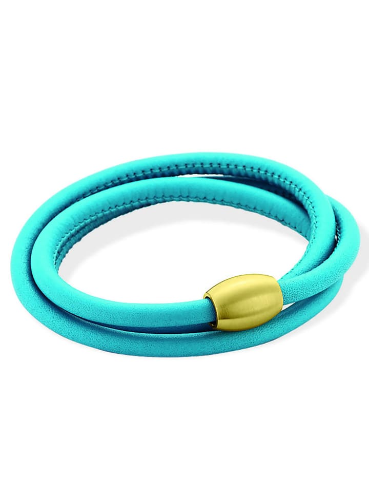

Xen Кожаный браслет "51603417" бирюзового цвета