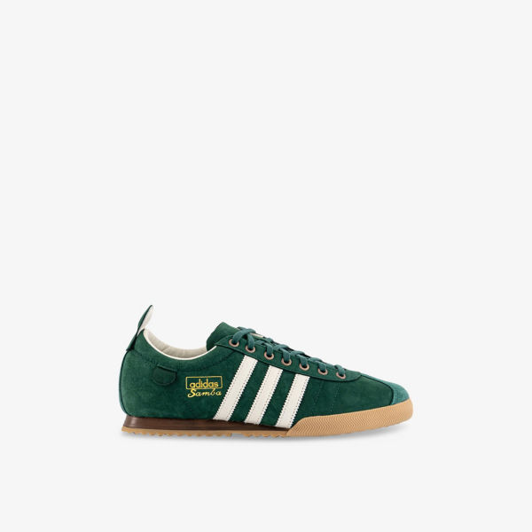 

Кроссовки Samba 62 из замши Adidas, зеленый