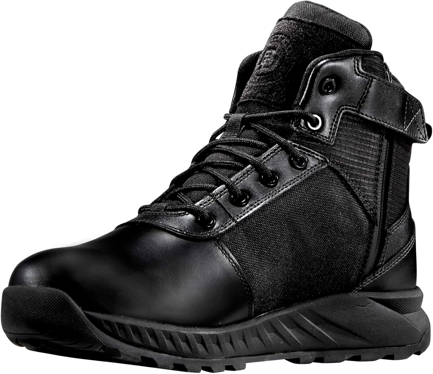 

Тактические ботинки BD PROTECTIVE EQUIPMENT BDX6 с боковой молнией для мужчин и женщин - водонепроницаемые, с резиновой подошвой, высокой поддержкой голеностопа и мягкой панелью с петлей, черный