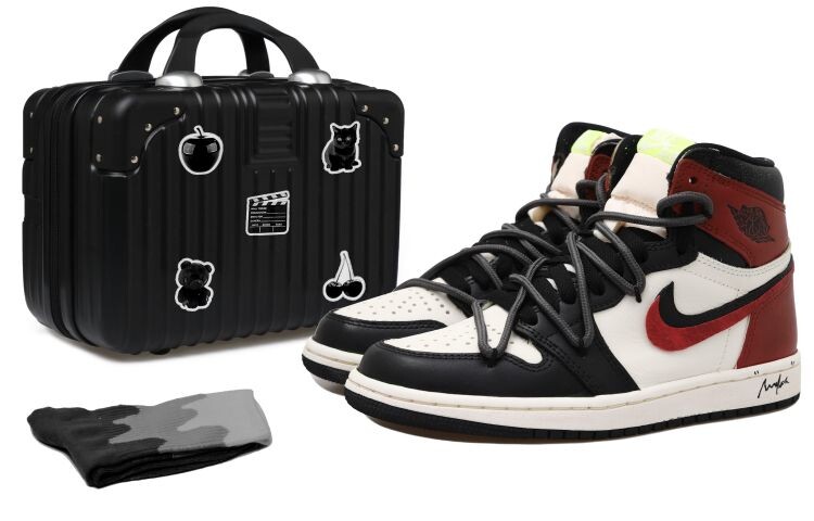 

Кроссовки Air JORDAN 1 Vintage Basketball Shoes Unisex High-Top Black White Red