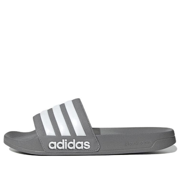 

Тапочки adilette shower slides cozy wear-resistant gray slippers 'gray white' Adidas, серый