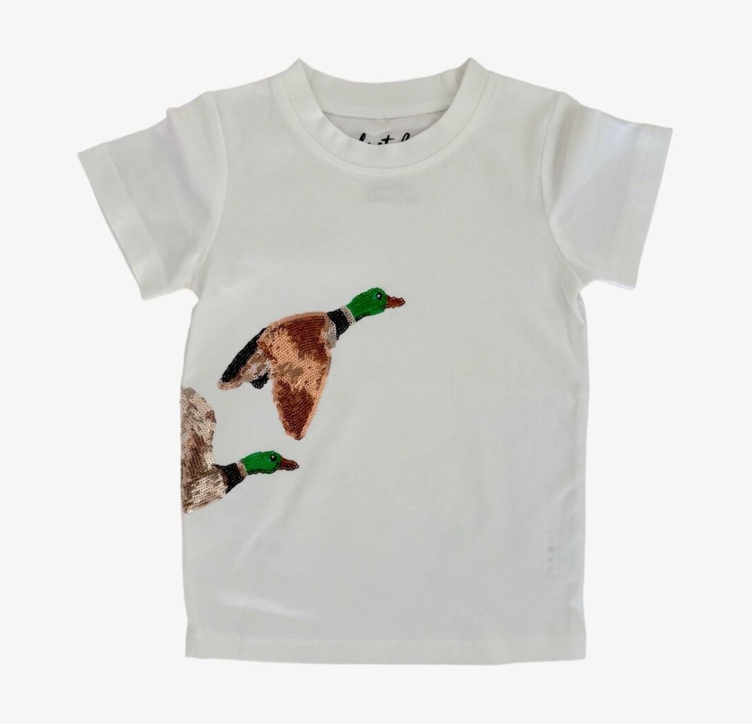 

Детская футболка Carrie с пайетками в цвете Mallard Velvet Fawn, Mallard