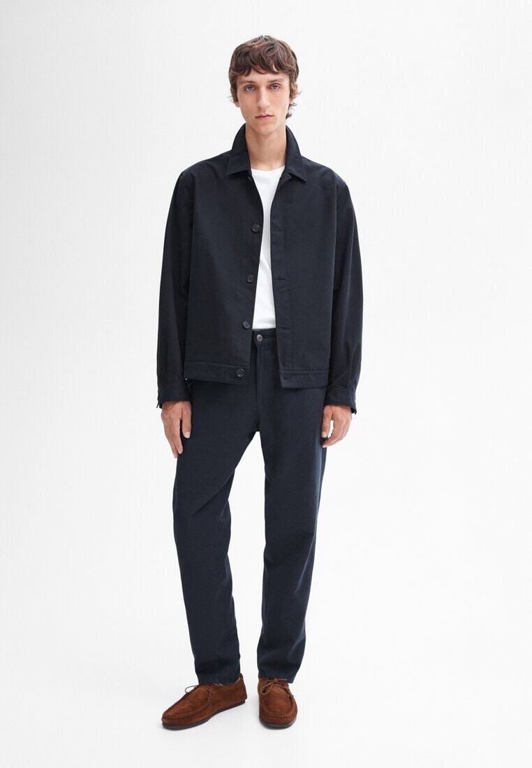 

Джинсы зауженного кроя TAPERED-FIT DENIM Massimo Dutti, цвет Mottled Dark Blue